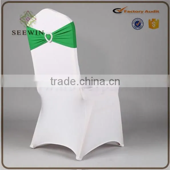 2016 Wholesale Spandex Chair Cover Bands With Heart Buckle Spandex Chair Sash for Wedding photo-3