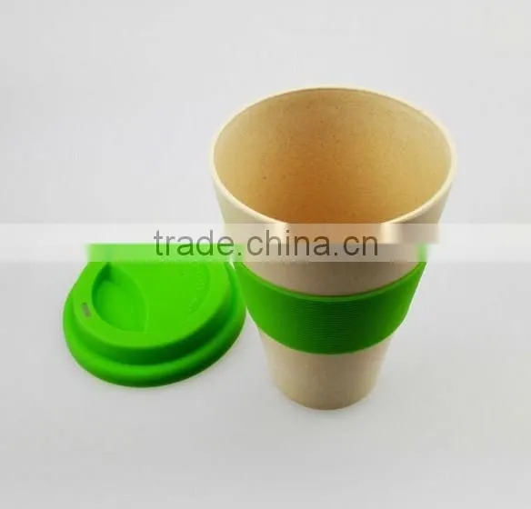 Bamboo Fiber Coffe Cup Plate Fiber Mug With Green Material photo-3
