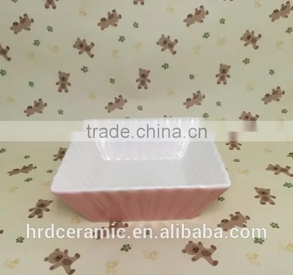 Stocked New Style Restaurant Square Ceramic Plates Dishes / Salad Bowl photo-2