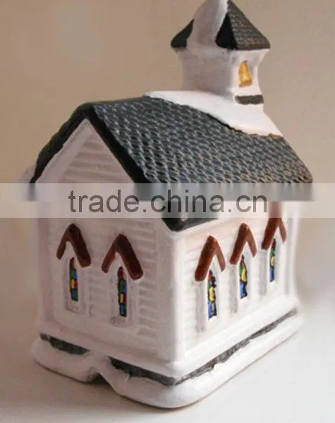 Ceramic Christmas Village, Lighted Church photo-4