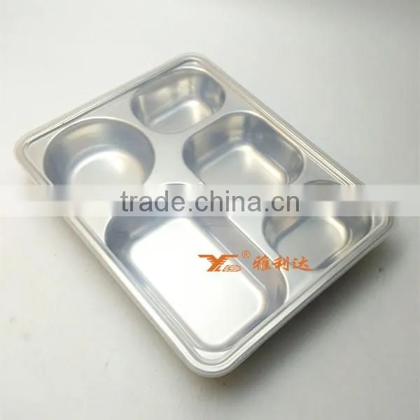 304 Custom Stainless Steel Bento Lunch Box 5 Compartment Take-out Food Container for Picnic photo-2