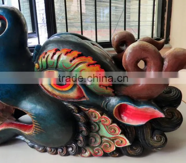 Dragon Mask Wall Hanging Decor Handmade in Nepal photo-2