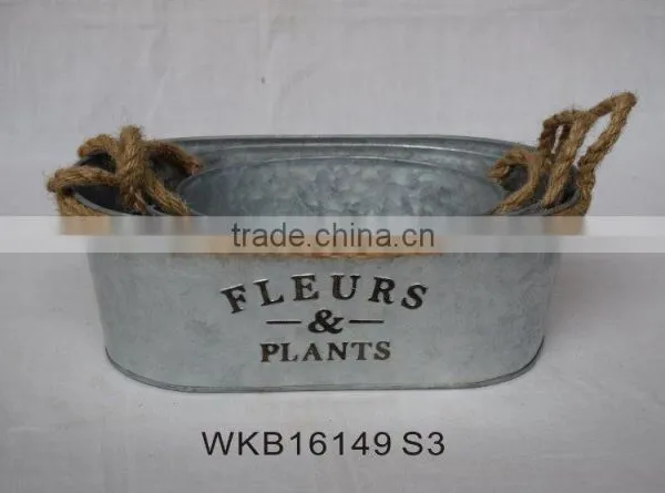 Rustic vintage style handmade metal Garden flower pot Excellent Quality
