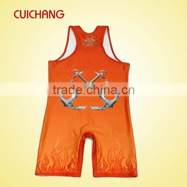 Wrestling Singlets, Custom Design Hot Sale Wrestling Singlets Wholesale Polyester Heat Transfer photo-6