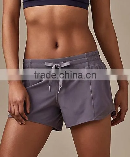 MGOO Wholesale Drawstring Waistband Womens Sport Shorts 100% Polyester Dri Fit Short Pants photo-4