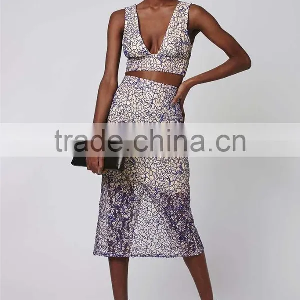 New Arrival Long Skirt Lady Cord Lace Pencil Skirt With High Waist Split See Through Clothes photo-5