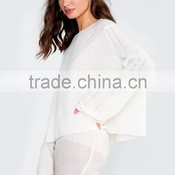 Fashion Plus Size Cashmere Merino Wool Plain Sweater Women photo-4