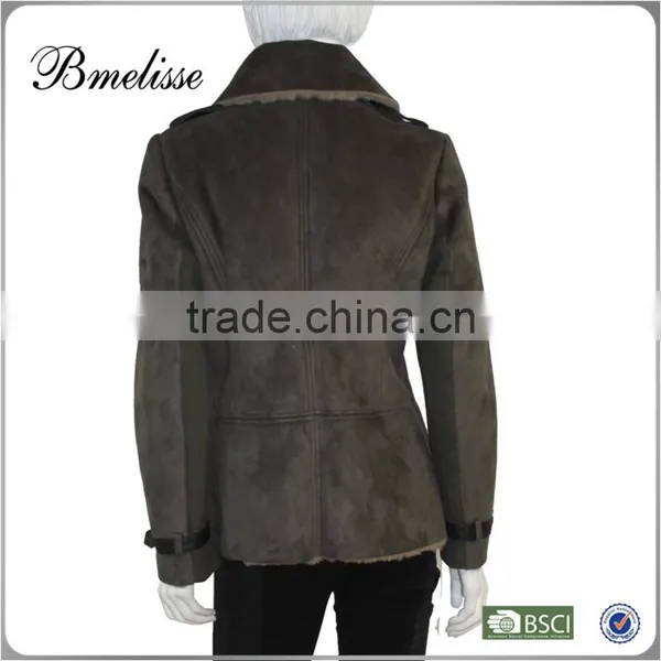 2014-2015 Stylish Women's Leather Jacket Facket Fur pu Jacket for Lady photo-3