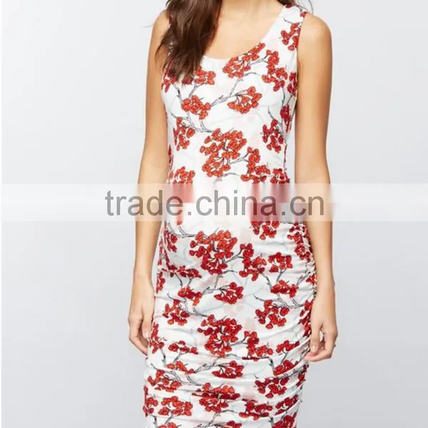 Fashion Maternity Clothes Floral Dress photo-2