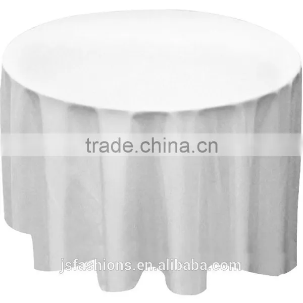 Factory Wholesale Wedding Polyester Round Plain White Black Ivory Table Cloth photo-2