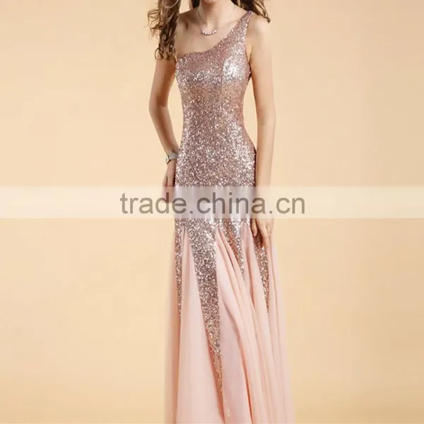Evening Dress Wedding Costumes One Shoulder Long Dress Formal Dress photo-3