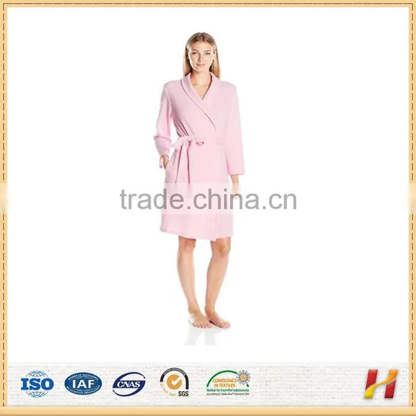 100% Cotton Breathable Waffle Fabric Bathrobe photo-2