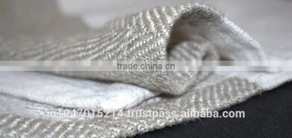 Linen Cotton Herringbone Weave Hand Woven Bath Towel photo-6