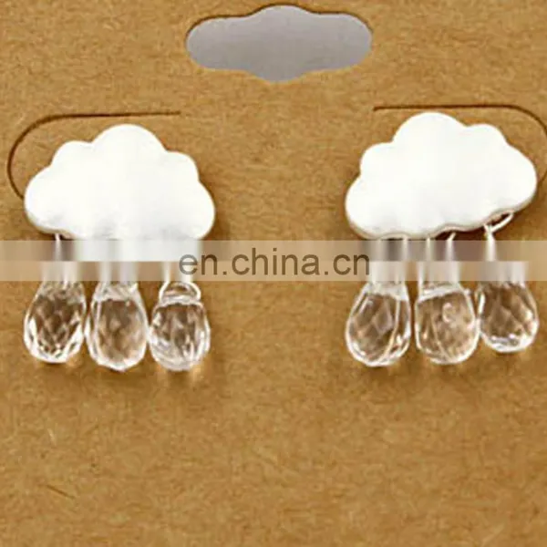 Beaded Clouds and Raindrops Earring Stub Earring photo-2