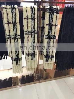 2017 Natural Rex Rabbit Fur Scarf Handsome Rex Rabbit Fur Scarf Accept OEM Real Fur Scarf photo-2
