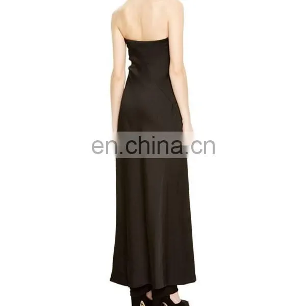2016 New Summer Italian High Quality Backless Black Long Elgant Mermaid Evening Dresses NT6640 photo-3