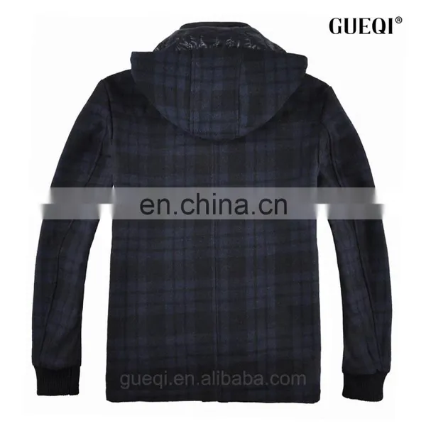 Classic Men Customized Diamond Lined Wool Coats photo-2