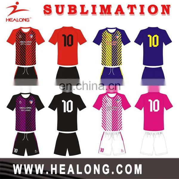 2015 Thailand Original Sublimation Soccer Uniform, Quick Dry Sublimated Soccer Jersey for Man photo-3
