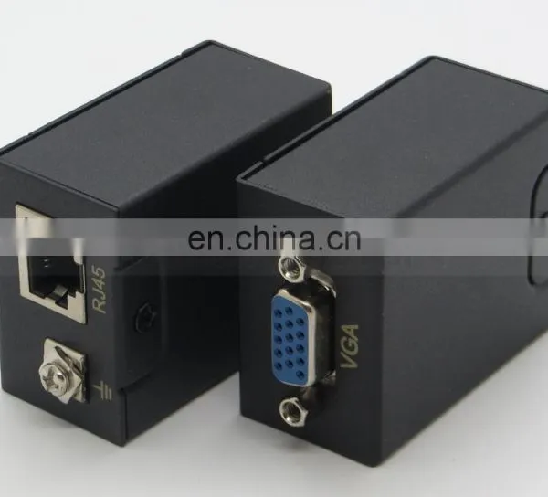 60M VGA Extender Repeater Adapter Over Single RJ45 Cat 5e Cat6 Network Cable Support 1080P Full 3D 1 Transmitter + 1 Receiver photo-3