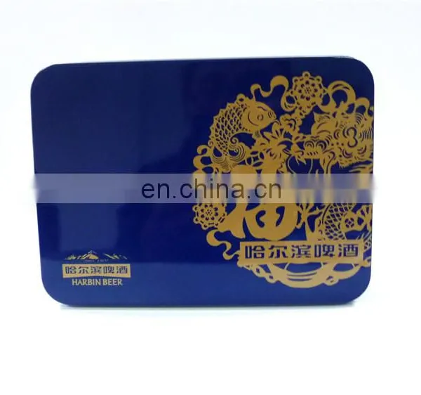 Flat Rectangualr Cake/biscuit Gift Packaging Metal Tin Box Container photo-4
