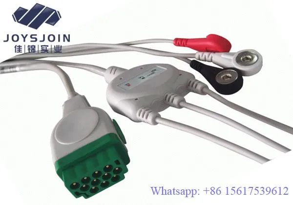 GE Dash PRO 2000 3-Lead / 5 Leads ECG Cable With Leadwires Snap/Clip Type photo-2