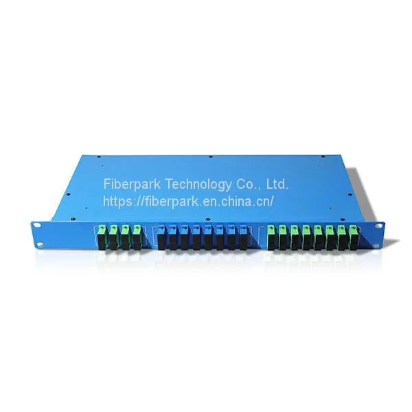 19-дюймовый 1u стойковый модуль мультиплексора + демультиплексора CWDM с 4/8/16 каналами (премиум)