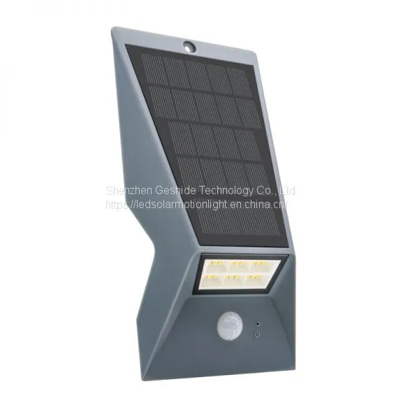 PIR Motion Sensor Waterproof Ip65 Three Working Modes Led Solar Wall Light photo-2