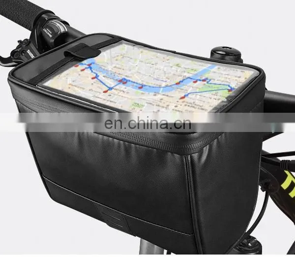 Bike Bag Bicycle With Adjustable Hooks Carrying Handle Reflective Trim and Large Pockets photo-3