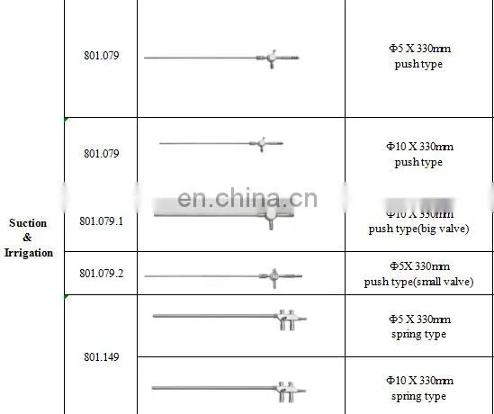 Laparoscopic Instrument Reusable Suction Irrigation Tube Push Type 5mm photo-3