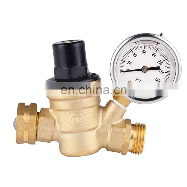 Lead Free Water Reducer for RV Adjustable Brass Water Pressure Regulator Valve