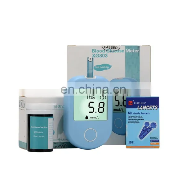 Wholesale Lancing Diabetic Glucometer Blood Testing Glucose Meter With Test Strips photo-3