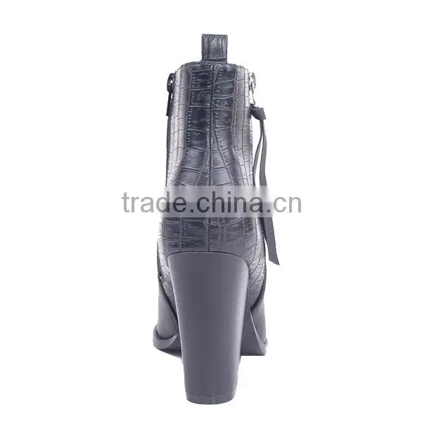Motocross Asian Patchwork High Ankle Boots China High Heel Wellington Boots photo-5