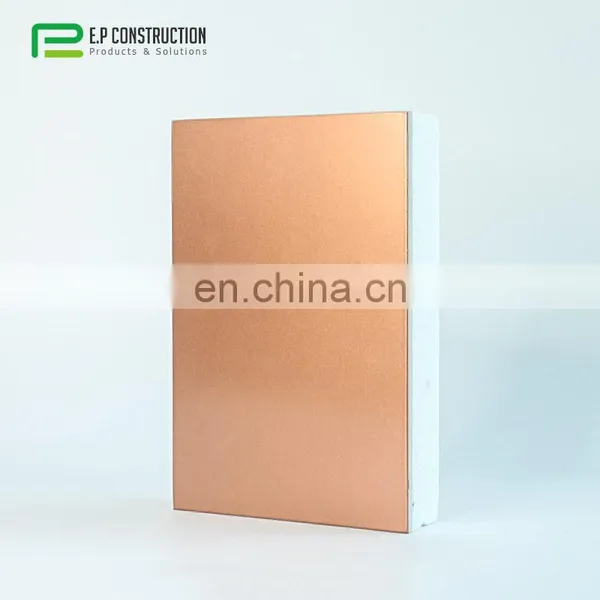 High Density Polyethylene Fire Resistant Faux Indoor Paneling Fireproof Mineral Wool Sandwich Roof Panel photo-2