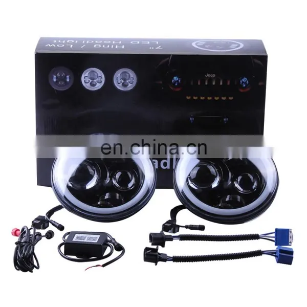 for Jeep RGB Led Headlight Mobile Phone Control Led Head Lamp With Led Ring photo-5