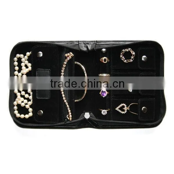 Wholesale Genuine Leather Ladies Jewelry Display Case Travel Jewelry Pouch Bag photo-6
