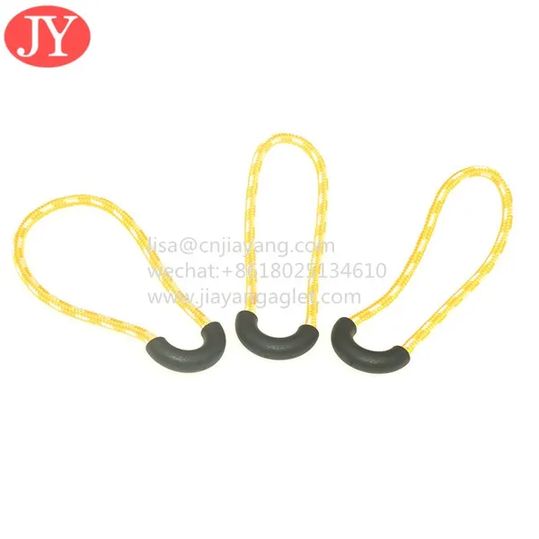 Rubber Zipper Puller Polyester Rope Inject Pvc Zipper Head Zipper Slider Cords photo-3