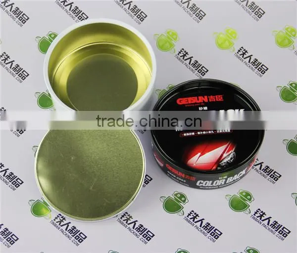Round Plug in Lid Car Wax Metal Packaging photo-2
