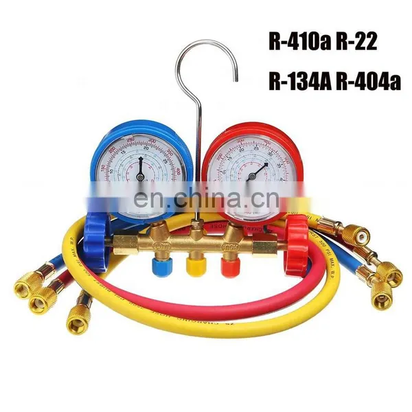 Conjunto de Manômetros de Coletor de Cobre CT-536 D para Sistema de Refrigeração HVAC, Ar-Condicionado Automotivo e Carga de Ar-Condicionado R134A, R22, R12 photo-3