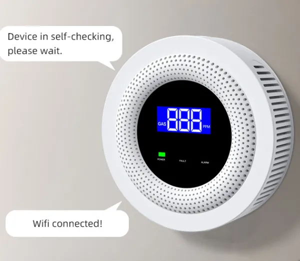 WIFI Gas Detector, Wireless Gas Leakage Detector, Graffiti Household Electromagnetic Valve, Combustible Gas Alarm（Wechat:13510231336）