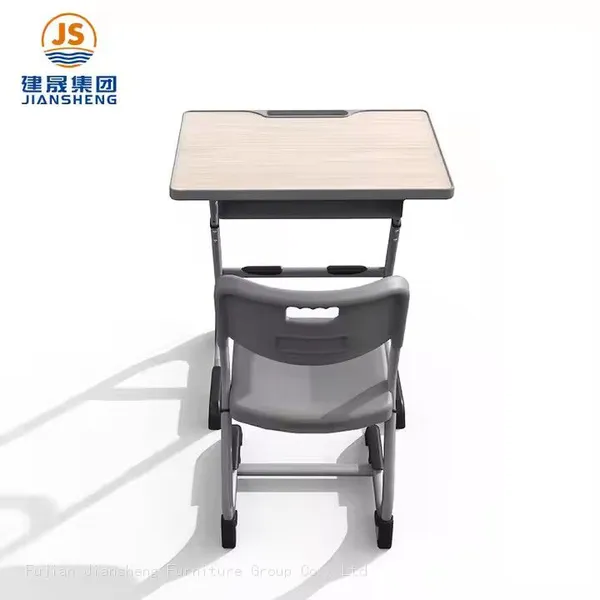 JS School Furniture Height Adjustable Classroom Desk and Chair for Primary School photo-5