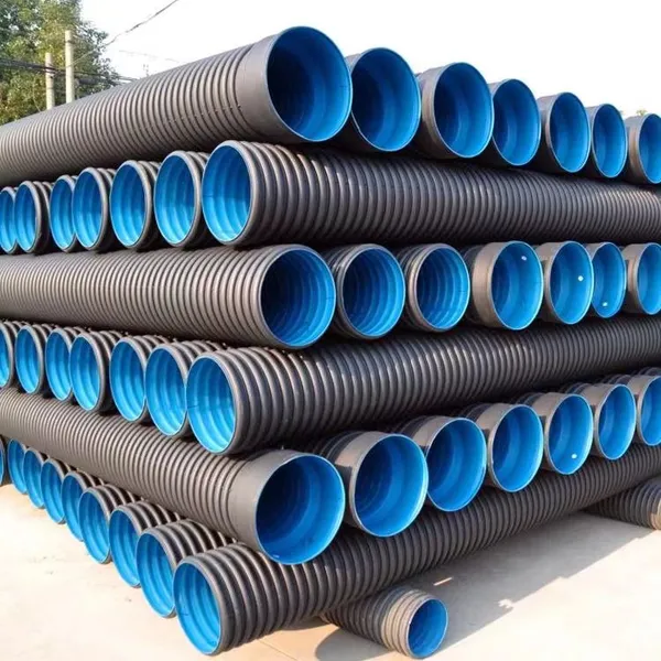Волновые трубы из HDPE для дренажных и канализационных систем - Высокая кольцевая жесткость SN8, устойчивость к коррозии, сертифицирован по ASTM F894, срок службы 50 лет