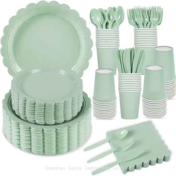 Cross-Border Hot Sale Party Tableware Kits - Plates, Cups & Cutlery for Wholesale photo-4