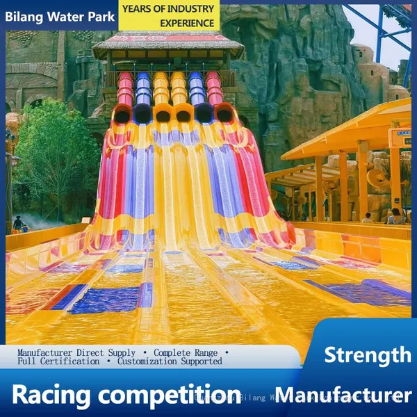 Water Park Large Equipment Rainbow Race Slide photo-4
