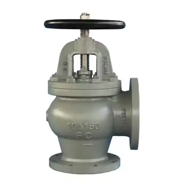 Marine Globe Valve JIS 5K 10K Cast Iron Cast Steel Flanged Manual Angle Type High Quality Industrial Use photo-2