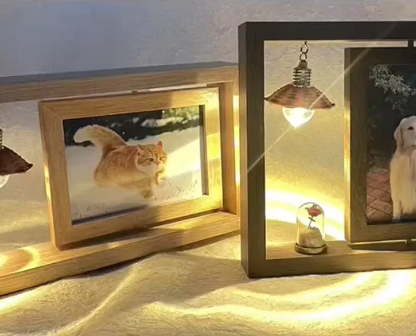 Personalized Pet Memorial Picture Frame With 5x7 Mat Opening and Stand