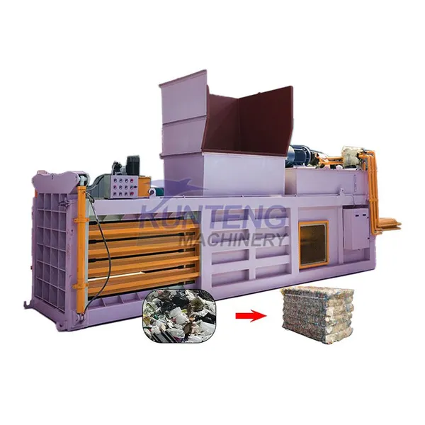 Industrial Hydraulic Horizontal Straw Agricultural Waste Metal Baler Municipal Solid Waste Baler EPC