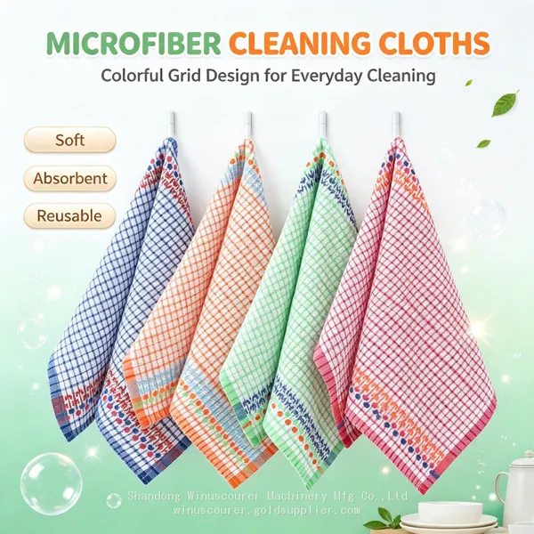 Commercial Grade Microfiber Cleaning Towels, Color‑Coded Lint‑Free Wiping Rags for Hotel, Office, Home, Car Wash Bulk