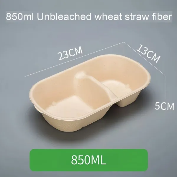Disposable 2 Compartment Molded Pulp Pet Bowl, Biodegradable Bagasse Cat Food & Drink Bowl, Pet Feeder for Cat Dog, Custom Logo & Size Available photo-5