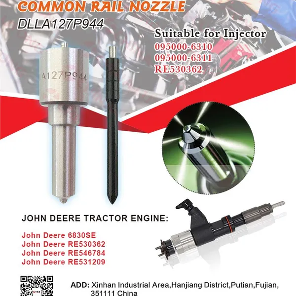 DLLA127P944 Denso Common Rail Injector Nozzle | 093400-9440 for John Deere