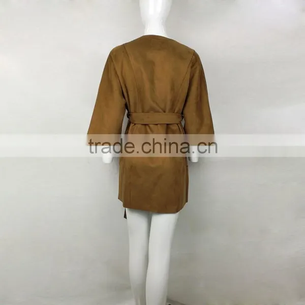 2015 Women Trench Coat Long Sleeve Coats Jackets for Ladies photo-4